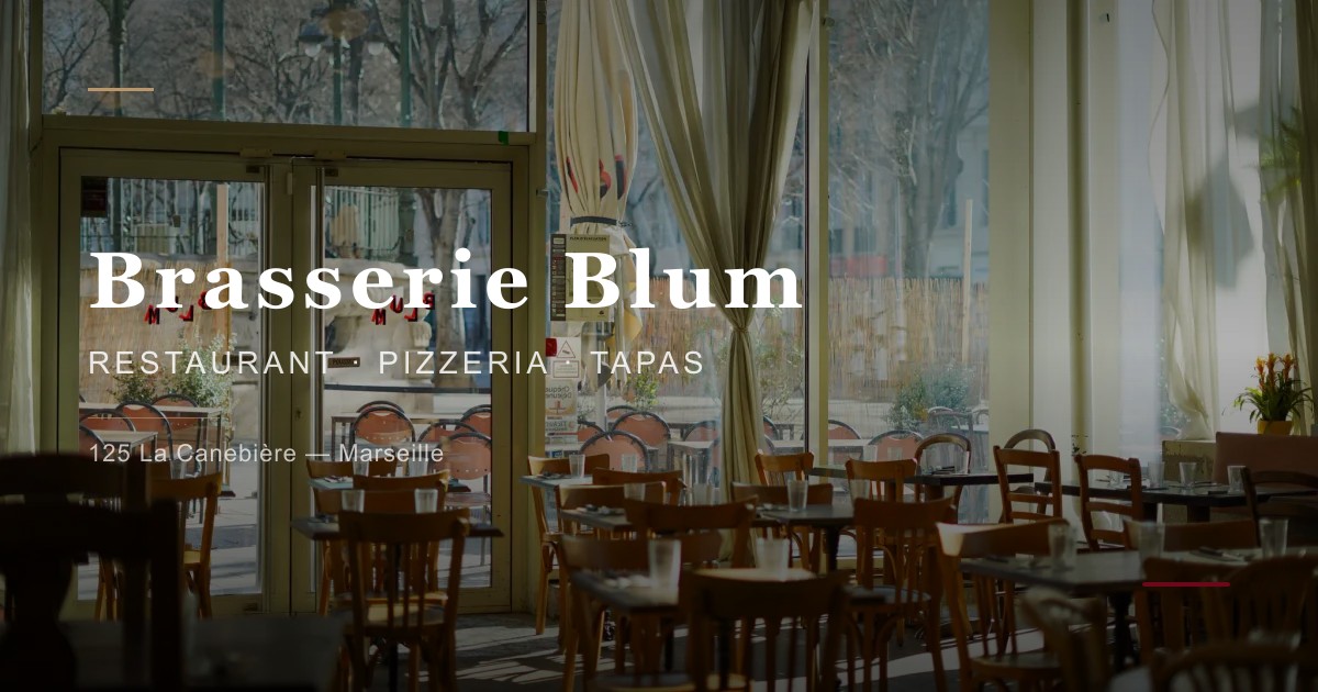 Salle de la Brasserie Blum au 125 La Canebière, restaurant-pizzeria-tapas pour un anniversaire
